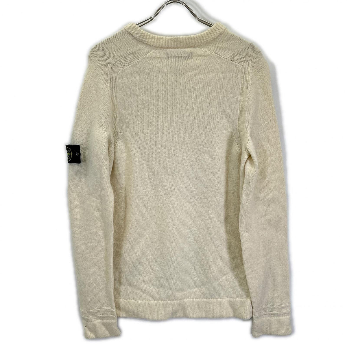 STONE ISLAND 18AW Wool Crewneck Long Knit Ivory Size L