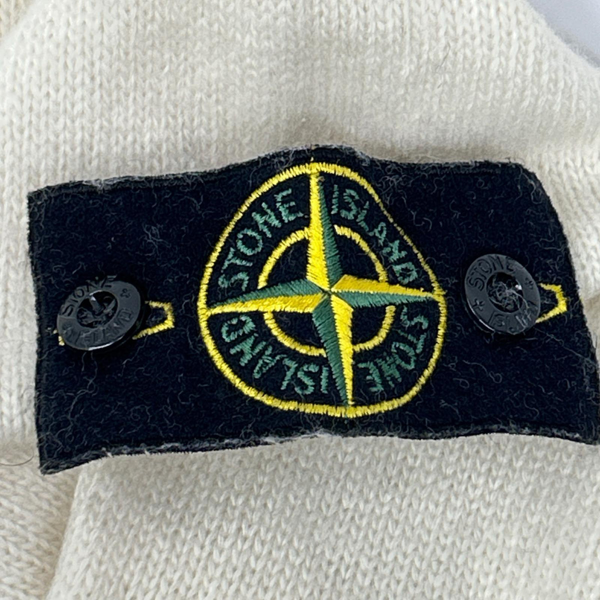 STONE ISLAND 18AW Wool Crewneck Long Knit Ivory Size L