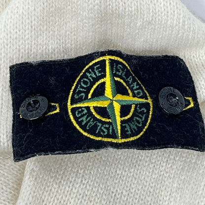 STONE ISLAND 18AW Wool Crewneck Long Knit Ivory Size L