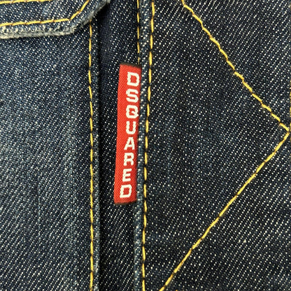 DSQUARED2 Distressed Indigo Denim Jacket Size 44