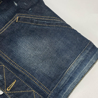 DSQUARED2 Distressed Indigo Denim Jacket Size 44
