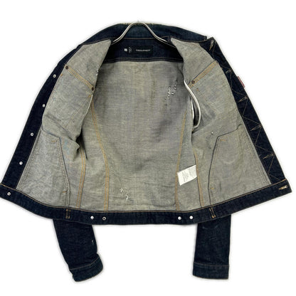 DSQUARED2 Distressed Indigo Denim Jacket Size 44