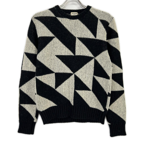 SAINT LAURENT PARIS 15FW Hedi-era Geometric Knit Size S