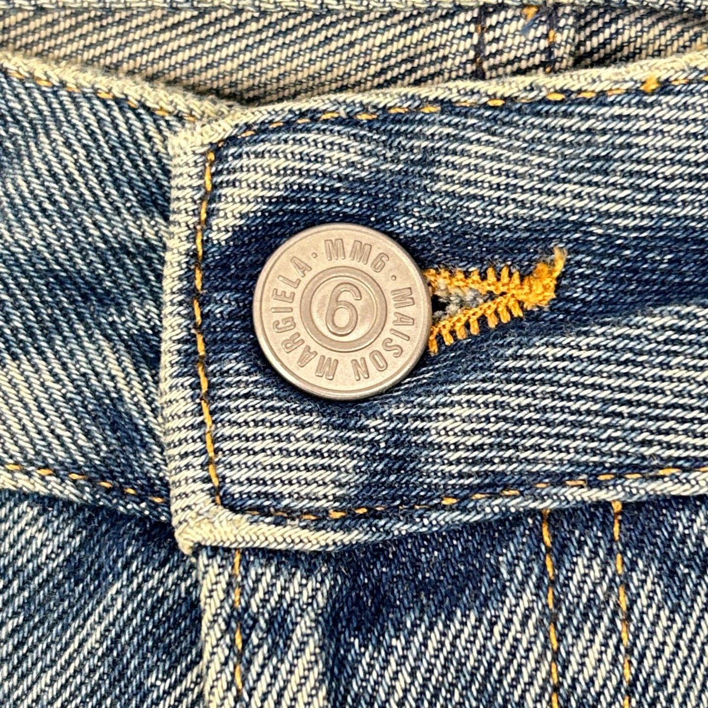 MM6 24 Light Blue Button-Fly Denim Jeans Size 28