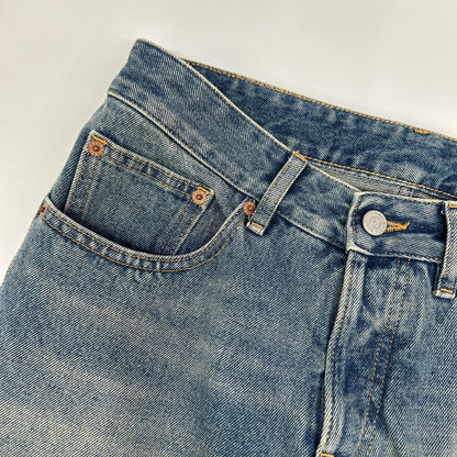 MM6 24 Light Blue Button-Fly Denim Jeans Size 28