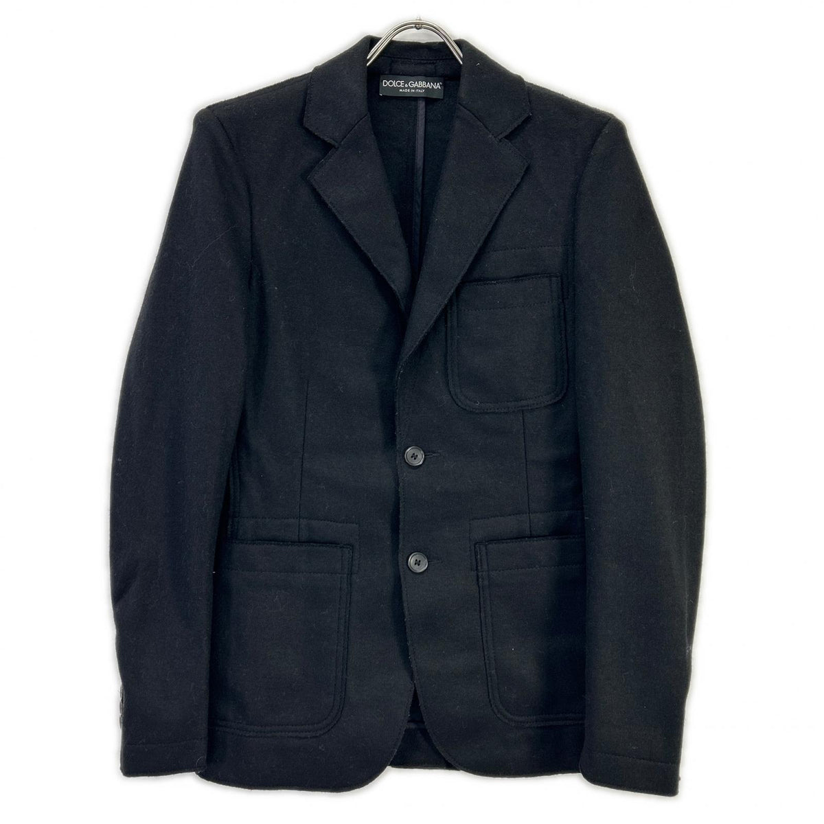 DOLCE&GABBANA Black Wool Tailored Blazer Size 44