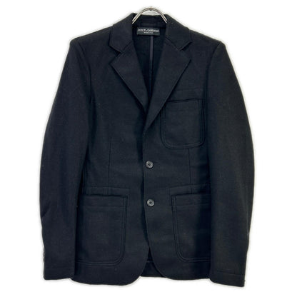 DOLCE&GABBANA Black Wool Tailored Blazer Size 44