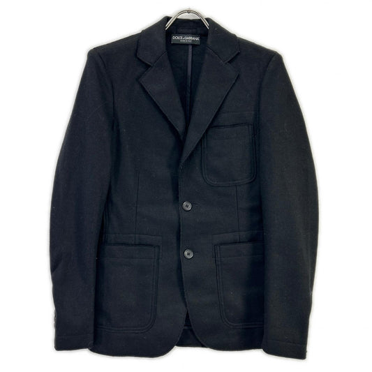 DOLCE&GABBANA Black Wool Tailored Blazer Size 44