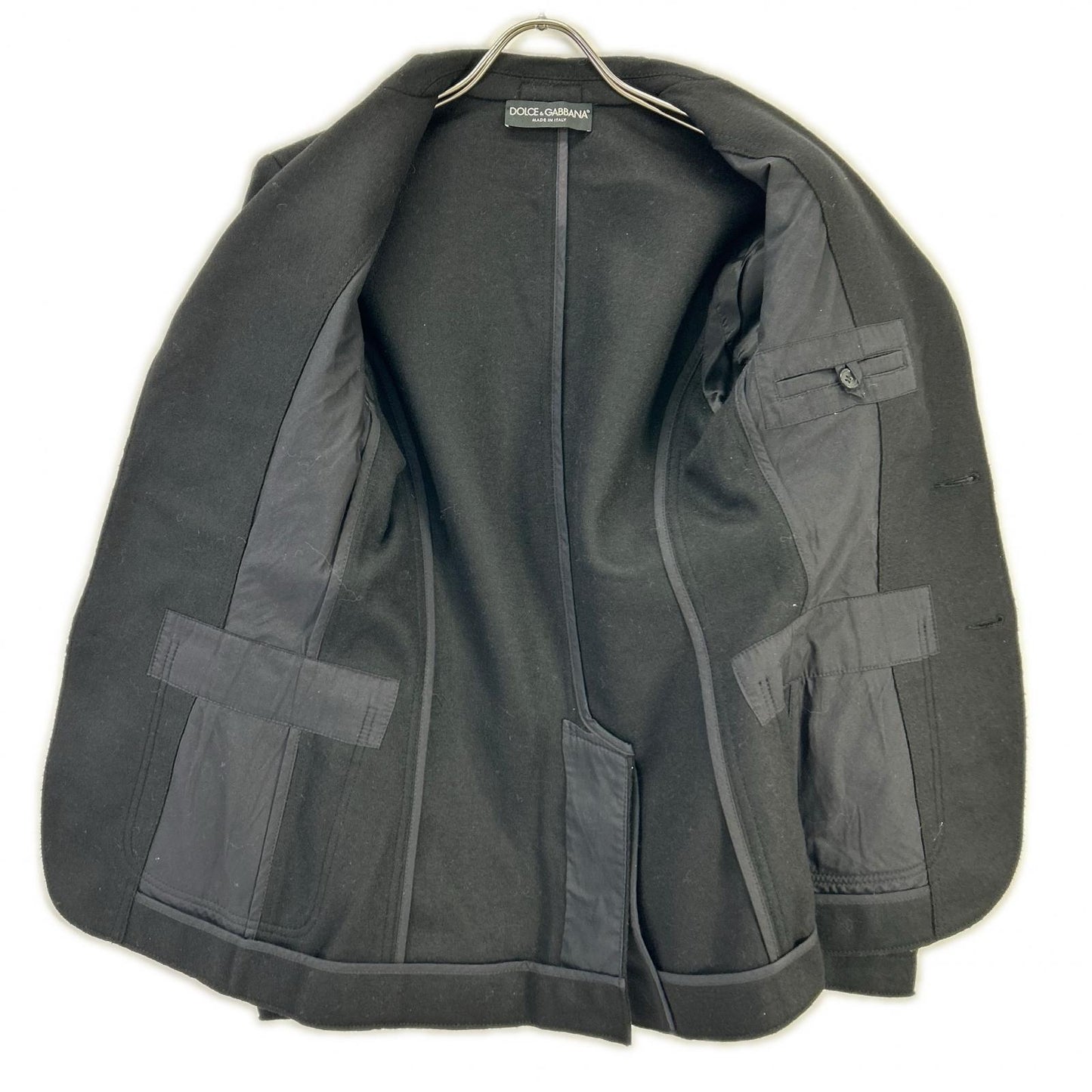 DOLCE&GABBANA Black Wool Tailored Blazer Size 44