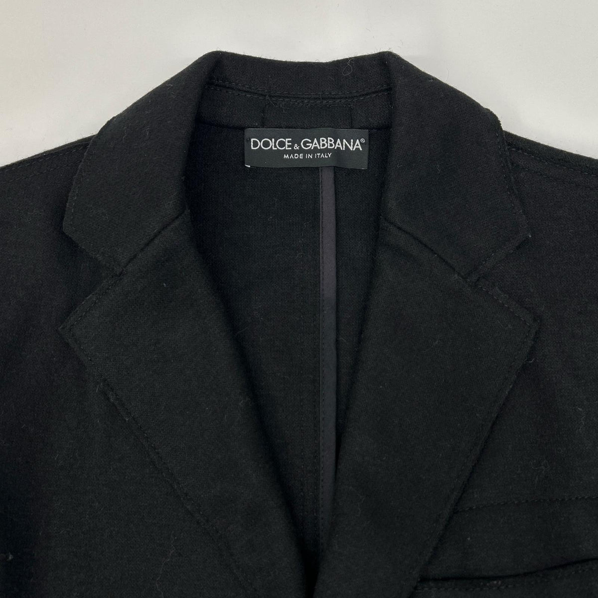 DOLCE&GABBANA Black Wool Tailored Blazer Size 44