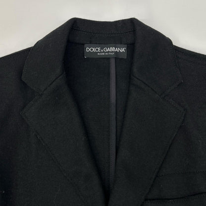 DOLCE&GABBANA Black Wool Tailored Blazer Size 44
