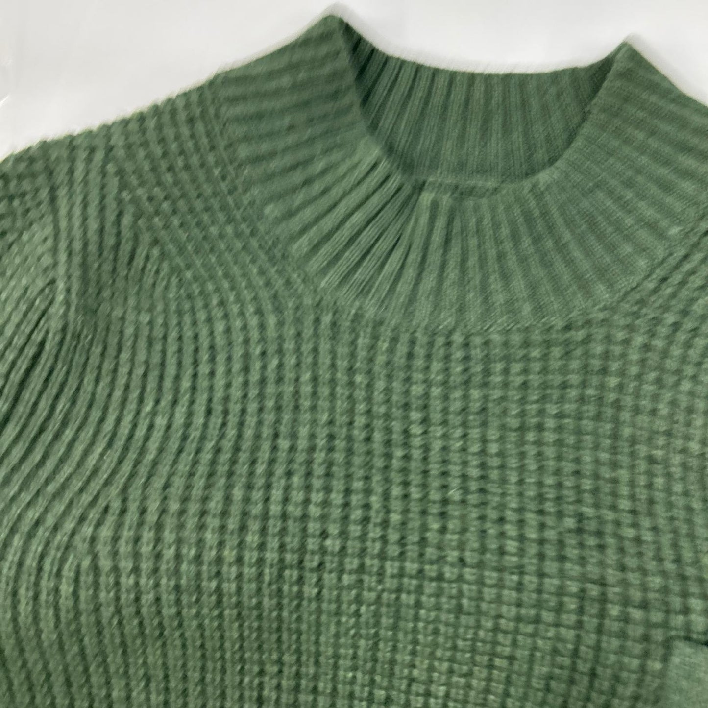 sacai 18 Khaki Waffle & Nylon Paneled Knit Size 1