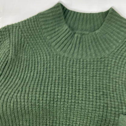 sacai 18 Khaki Waffle & Nylon Paneled Knit Size 1