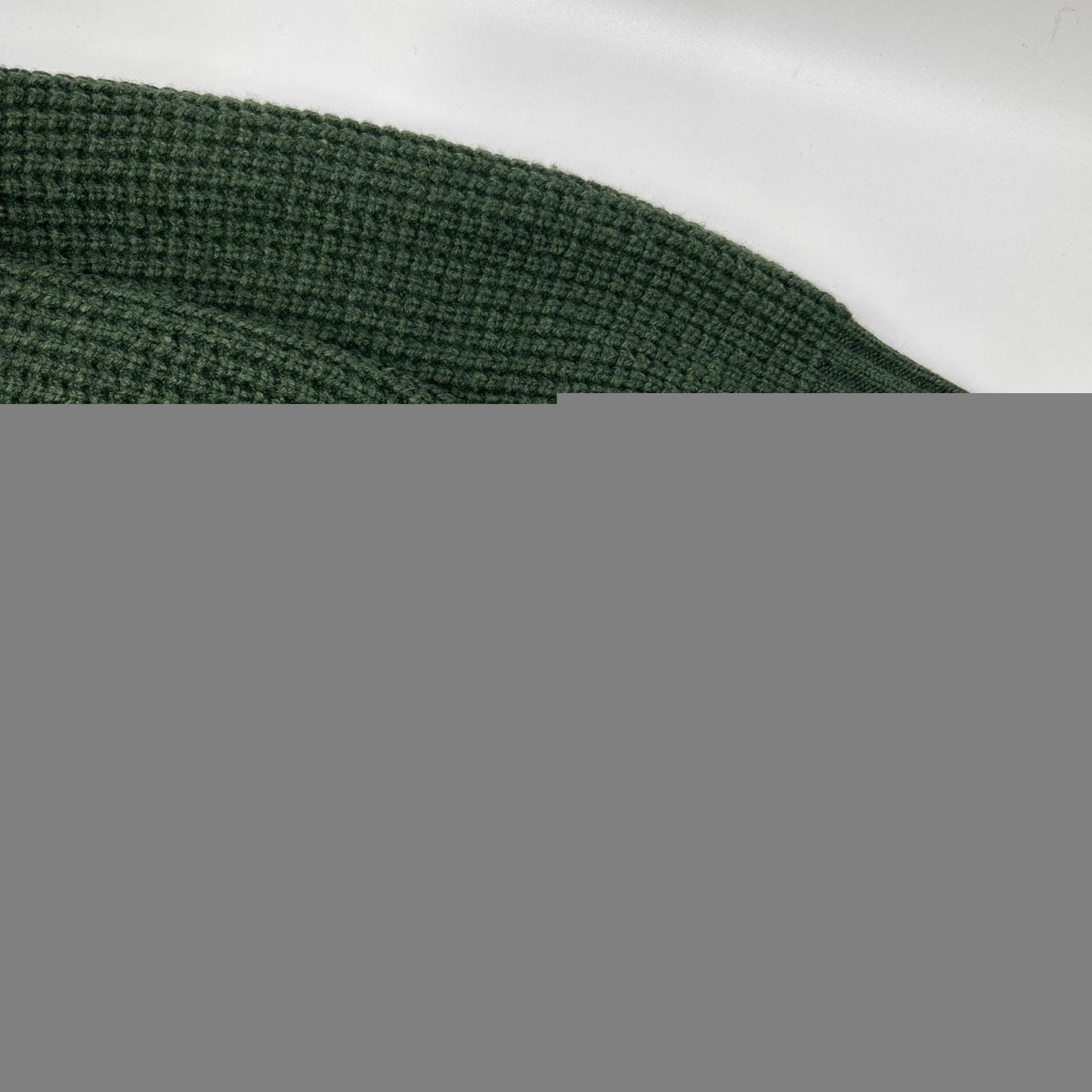 sacai 18 Khaki Waffle & Nylon Paneled Knit Size 1
