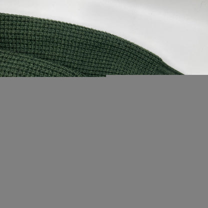 sacai 18 Khaki Waffle & Nylon Paneled Knit Size 1