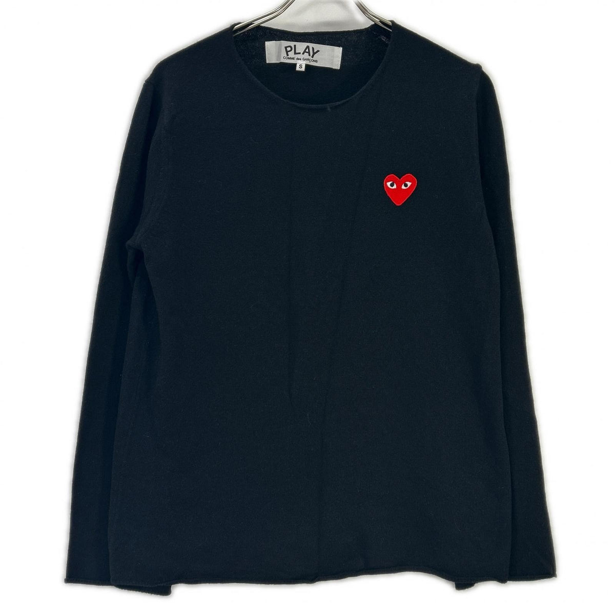PLAYCOMMEdesGARCONS Black Embroidered Sleeve Knit Size S