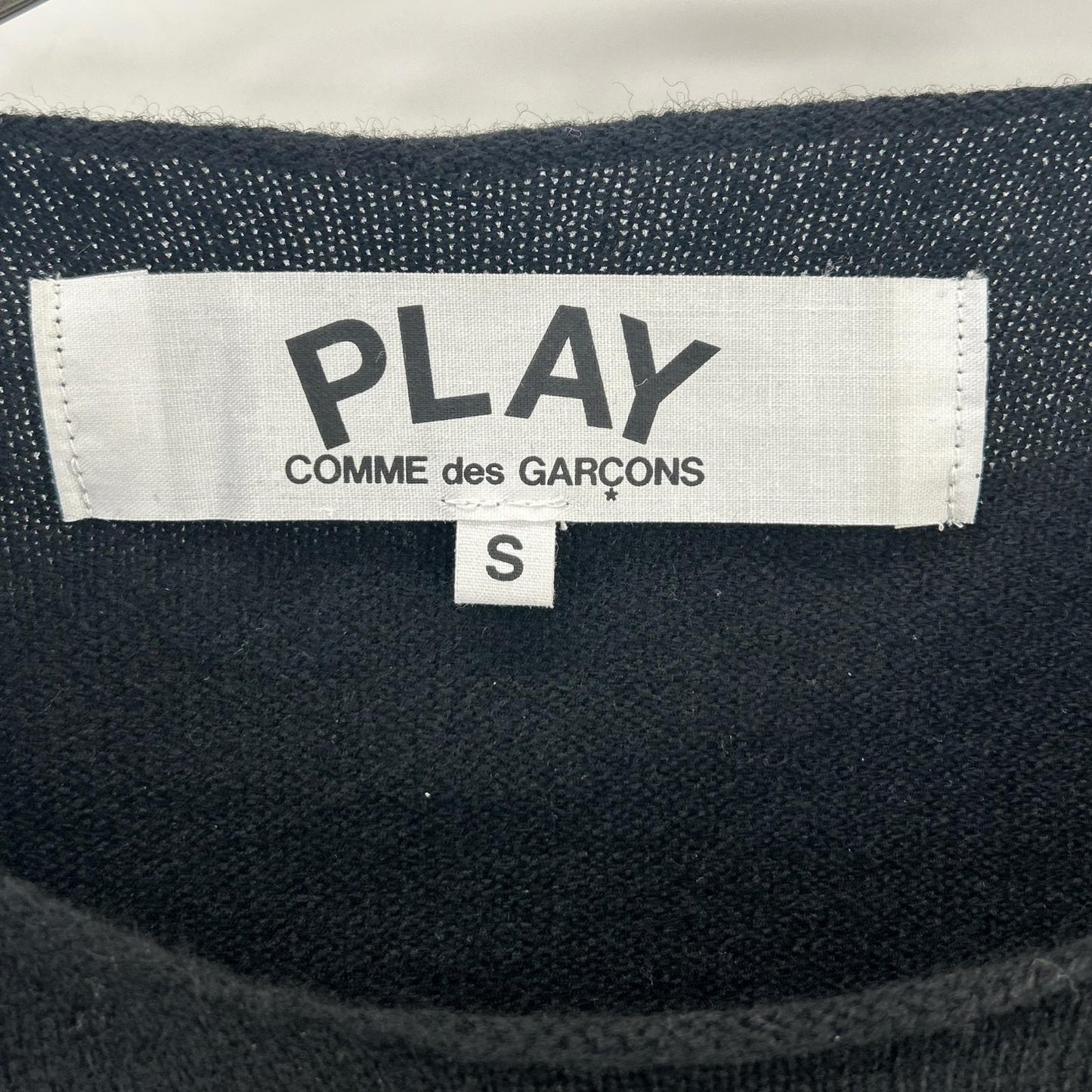 PLAYCOMMEdesGARCONS Black Embroidered Sleeve Knit Size S