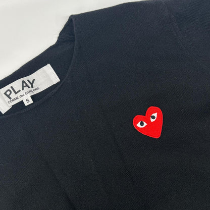 PLAYCOMMEdesGARCONS Black Embroidered Sleeve Knit Size S