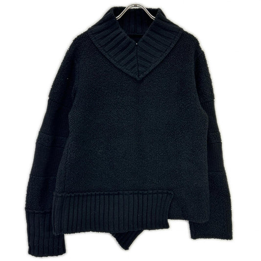 sacai Docking Wool Knit Pullover Blue Size 1