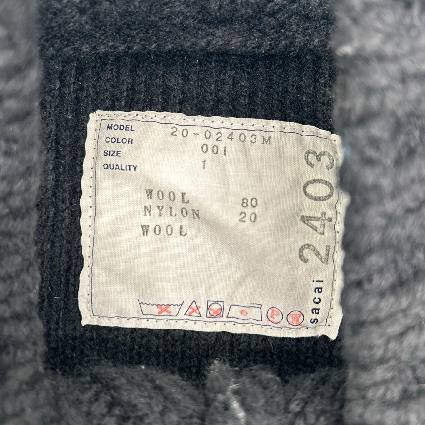 sacai Docking Wool Knit Pullover Blue Size 1