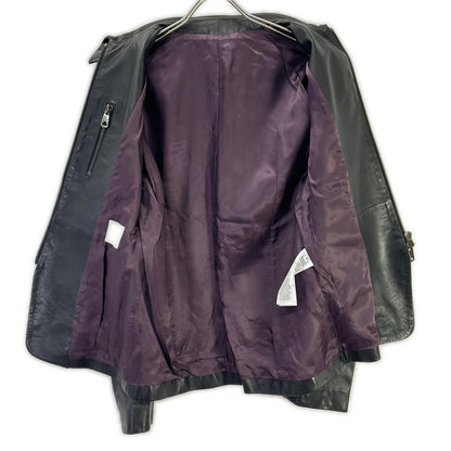 PaulSmith Sheepskin Double Zip Jacket Brown Size 42