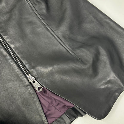 PaulSmith Sheepskin Double Zip Jacket Brown Size 42