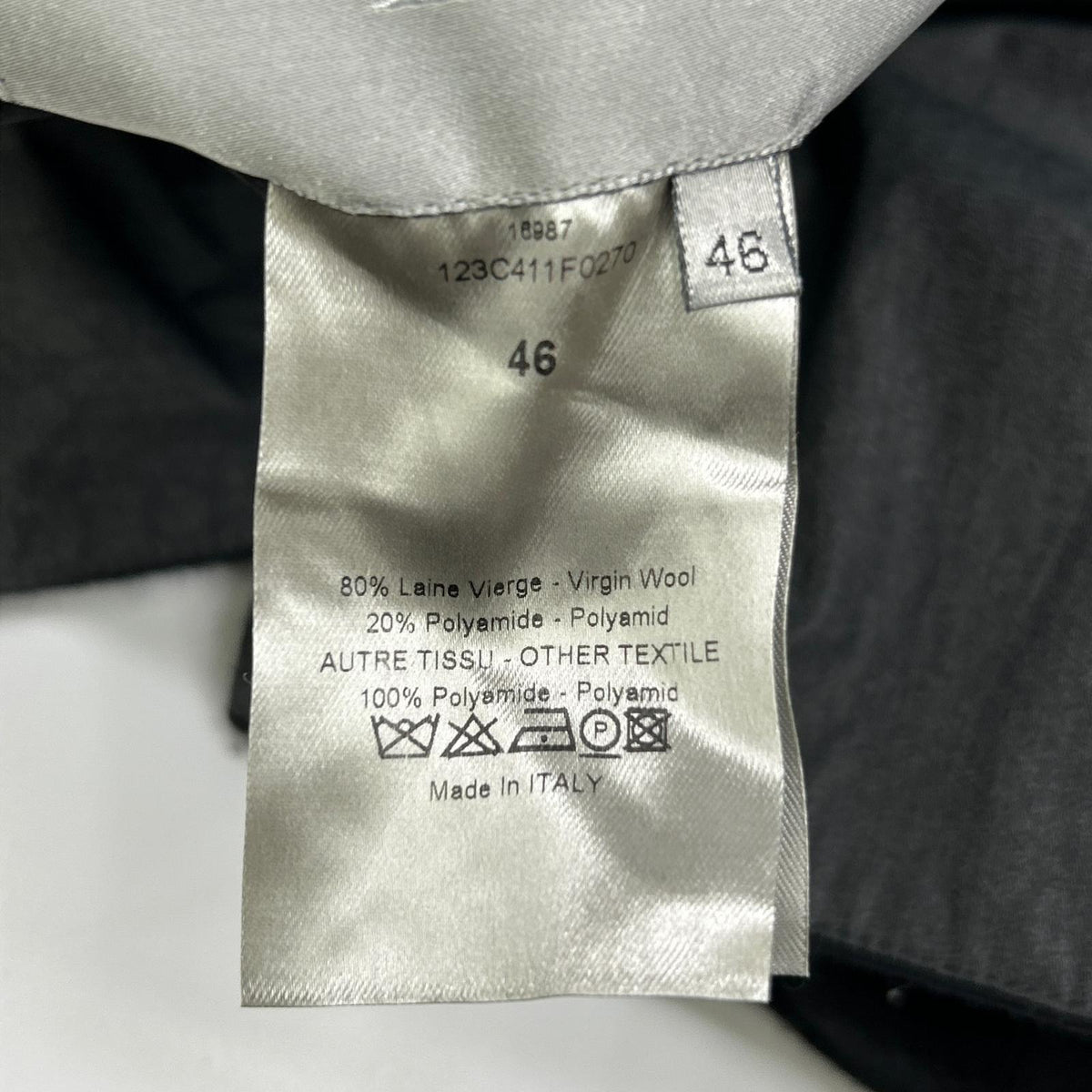 Dior HOMME Reversible Black P-Coat Size 46