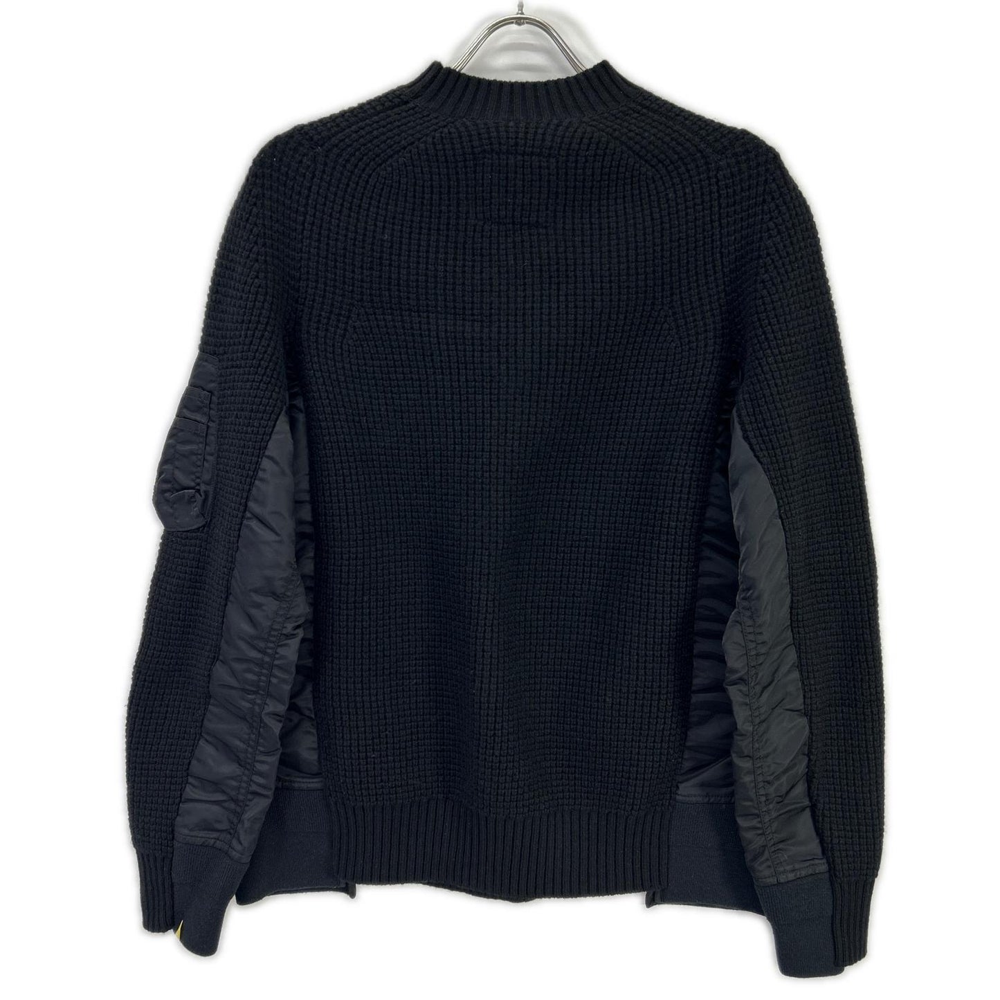 sacai Wool Docking Knit Sweater Black Size 1