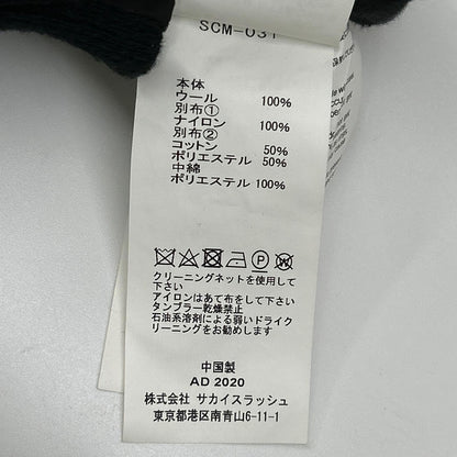 sacai Wool Docking Knit Sweater Black Size 1