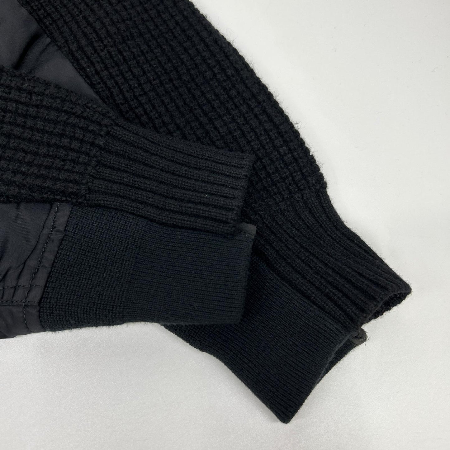 sacai Wool Docking Knit Sweater Black Size 1