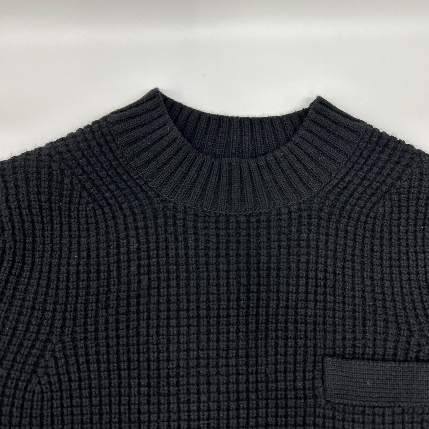 sacai Wool Docking Knit Sweater Black Size 1