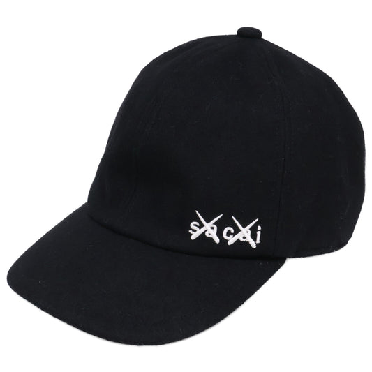 sacai KAWS 21AW Melton Wool Cap Black Size 3
