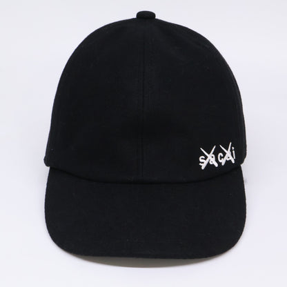 sacai KAWS 21AW Melton Wool Cap Black Size 3