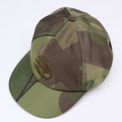 sacai KAWS 21SS Camo S-Logo Nylon Cap Green Size ONE SIZE