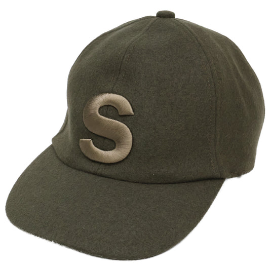 sacai 20AW S-Logo Wool Melton Cap Green Size 3
