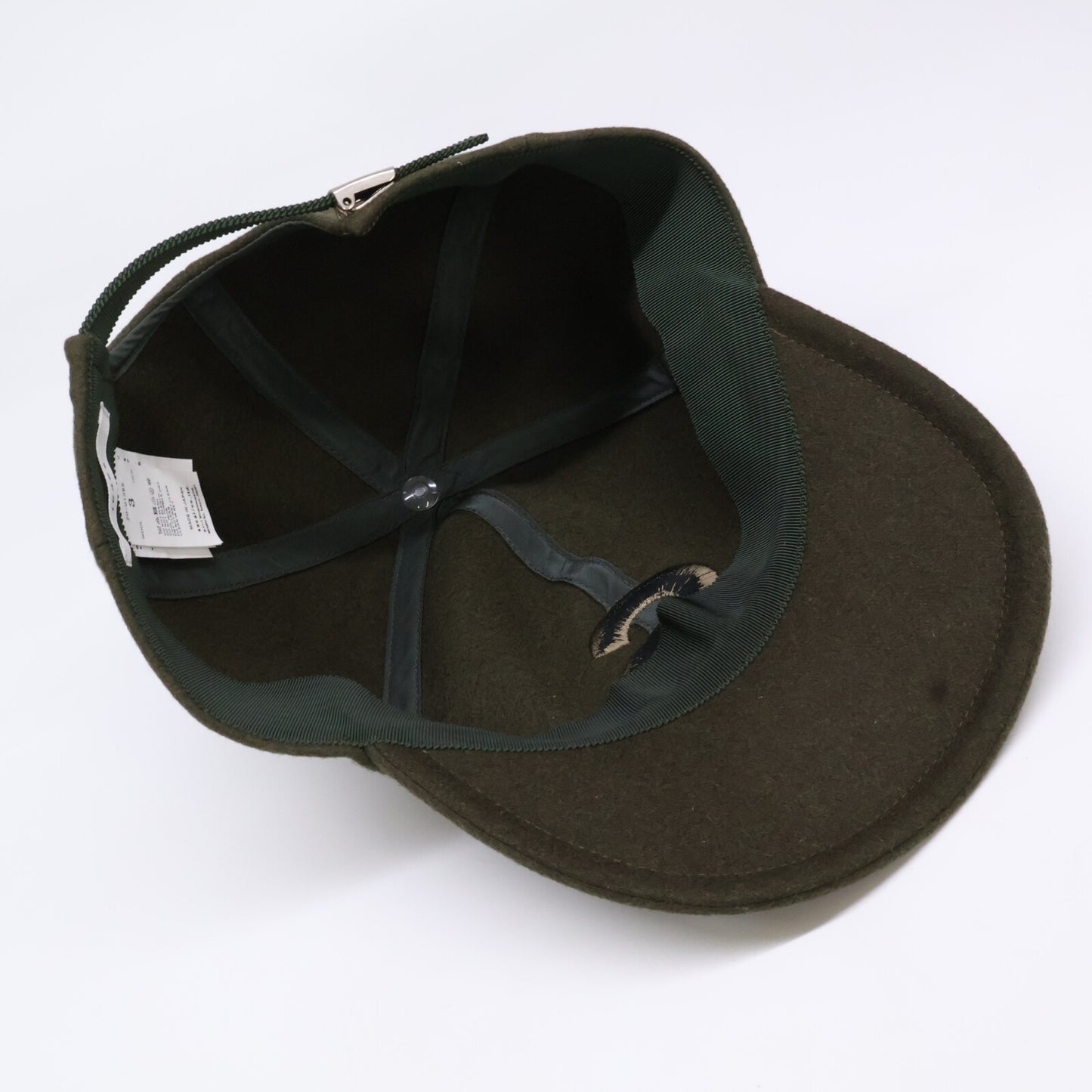 sacai 20AW S-Logo Wool Melton Cap Green Size 3
