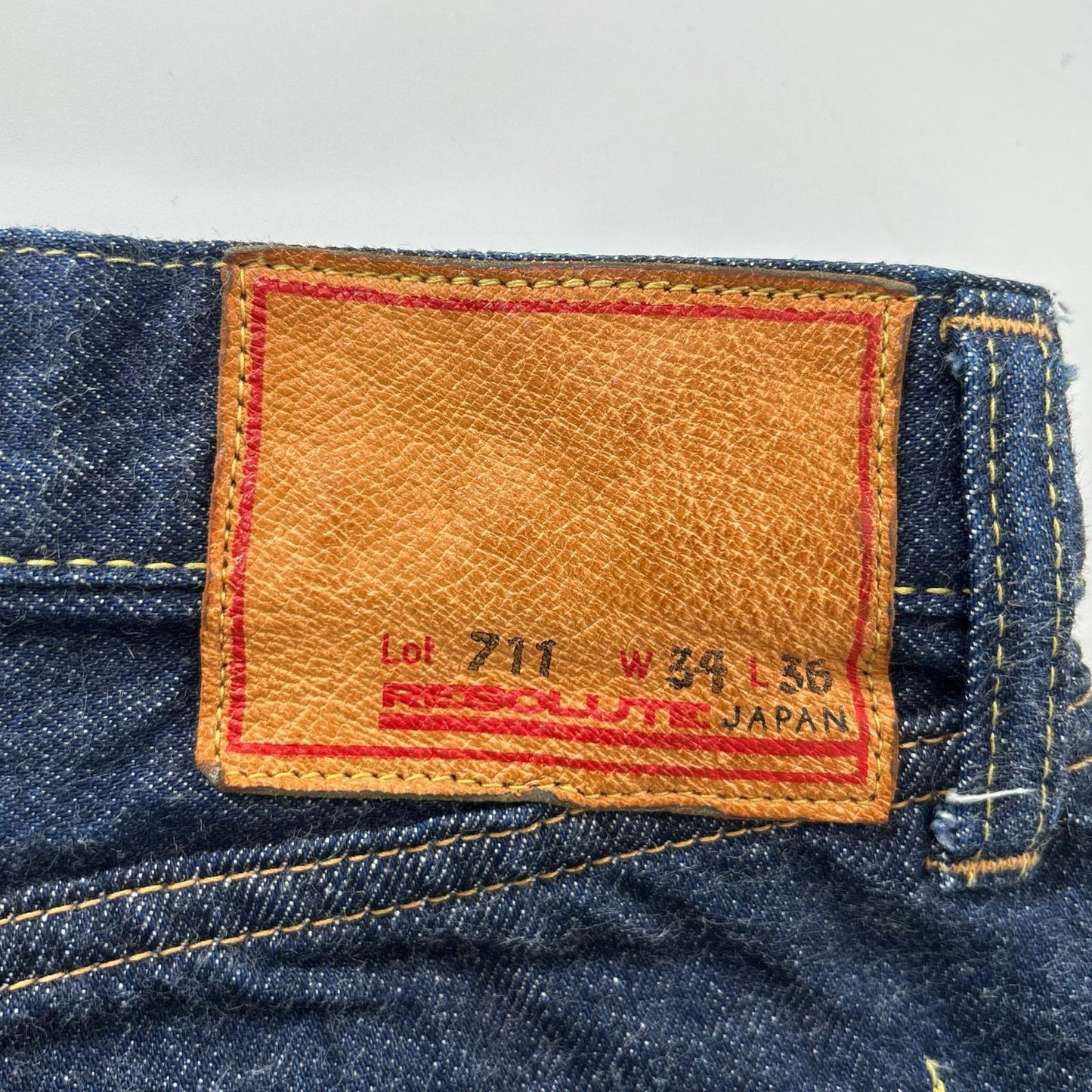 RESOLUTE 711 XX Model Straight Denim Jeans Blue Size 34