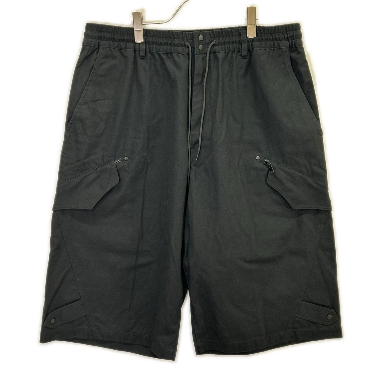 Y-3 Black Cotton Workwear Cargo Shorts Pants Size XL