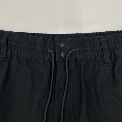 Y-3 Black Cotton Workwear Cargo Shorts Pants Size XL