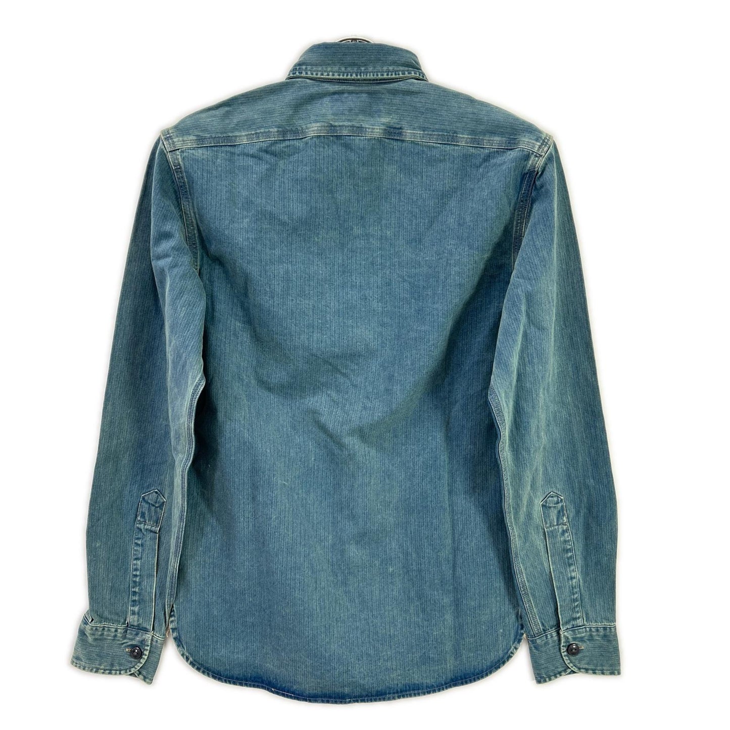 RRL Washed Indigo Herringbone Twill Workshirt Shirt Size XS