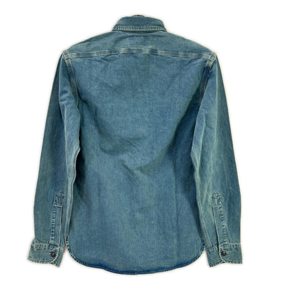 RRL Washed Indigo Herringbone Twill Workshirt Shirt Size XS