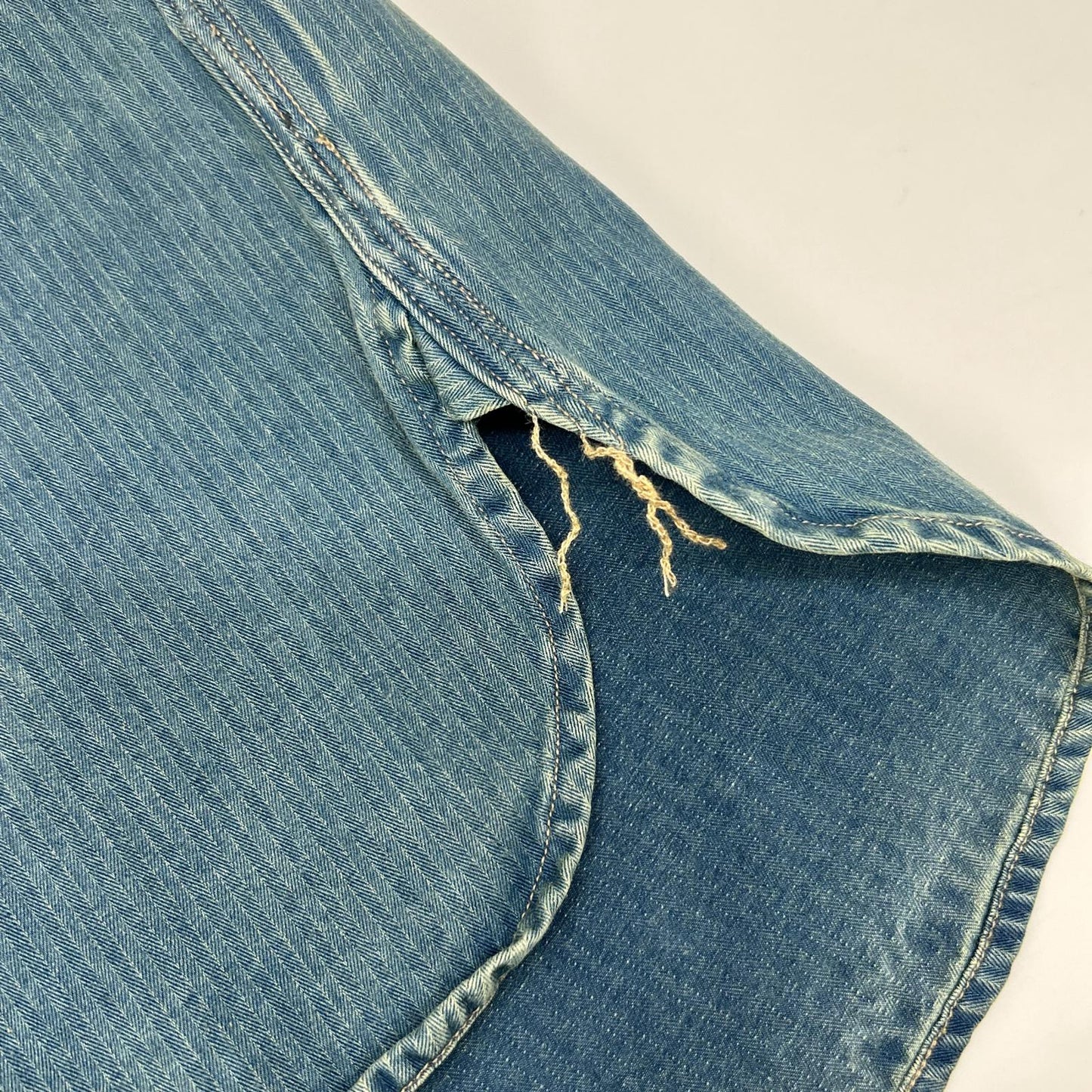 RRL Washed Indigo Herringbone Twill Workshirt Shirt Size XS