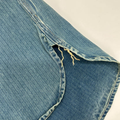 RRL Washed Indigo Herringbone Twill Workshirt Shirt Size XS
