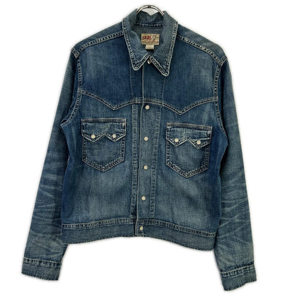 RRL Hewson True Indigo Denim Western Jacket Size S