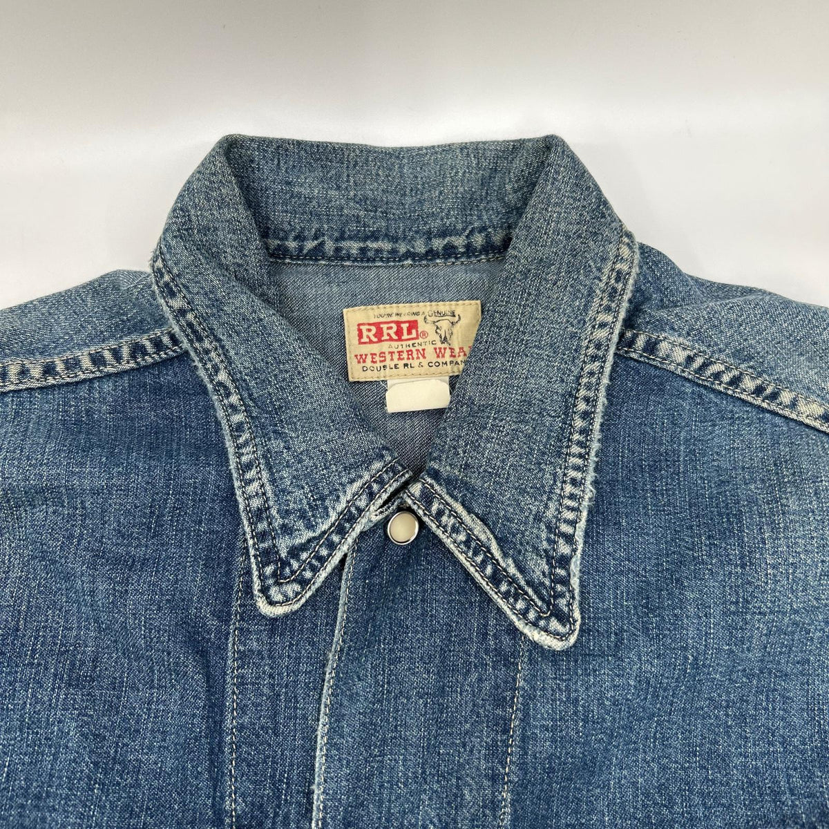 RRL Hewson True Indigo Denim Western Jacket Size S