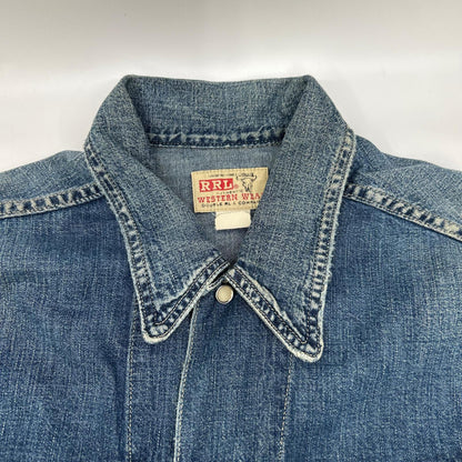 RRL Hewson True Indigo Denim Western Jacket Size S