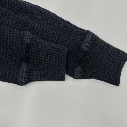 RRL Washed Grey Cotton Henley Waffle Long Sleeve Size XS