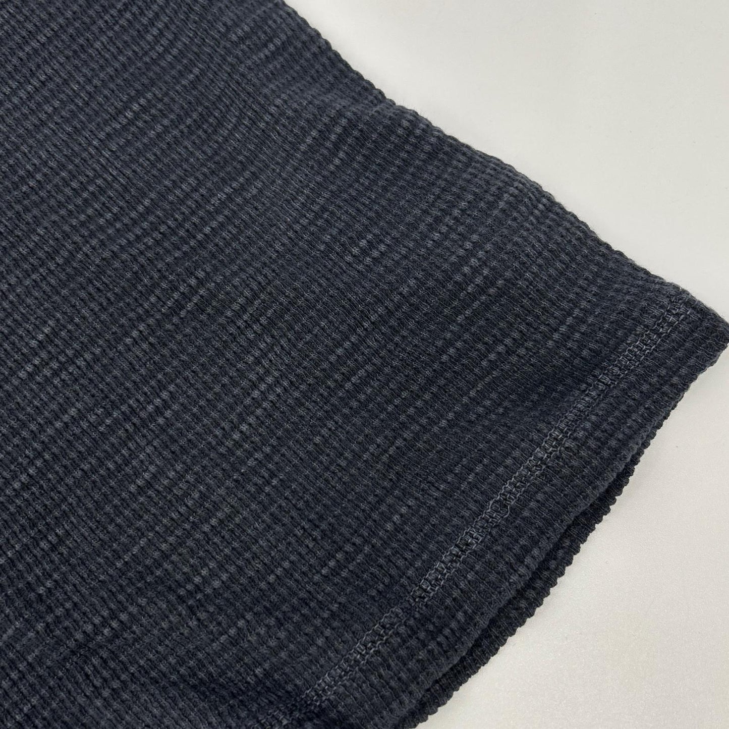 RRL Washed Grey Cotton Henley Waffle Long Sleeve Size XS
