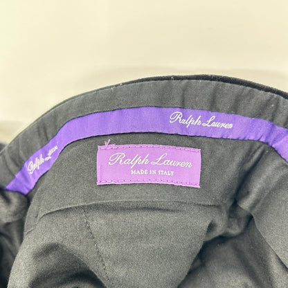 RalphLauren PURPLE LABEL Italian Black Tapered Pants Size 28