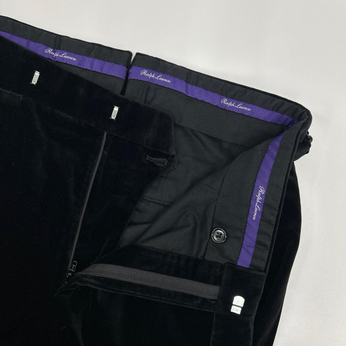 RalphLauren PURPLE LABEL Italian Black Tapered Pants Size 28